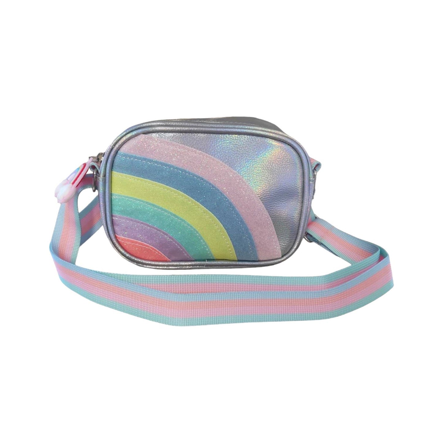 Rainbow børnetaske - Langt håndtag - Ribbet