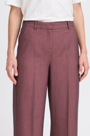 BYDANTA WIDE LEG PANTS 2-Roan Rouge Mel