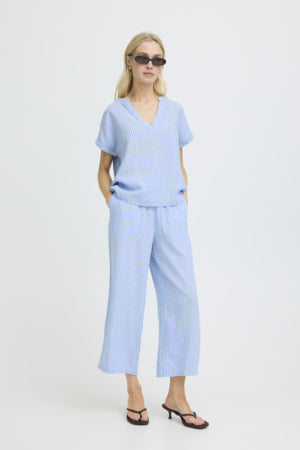 BYFALAKKA CROP PANTS blå