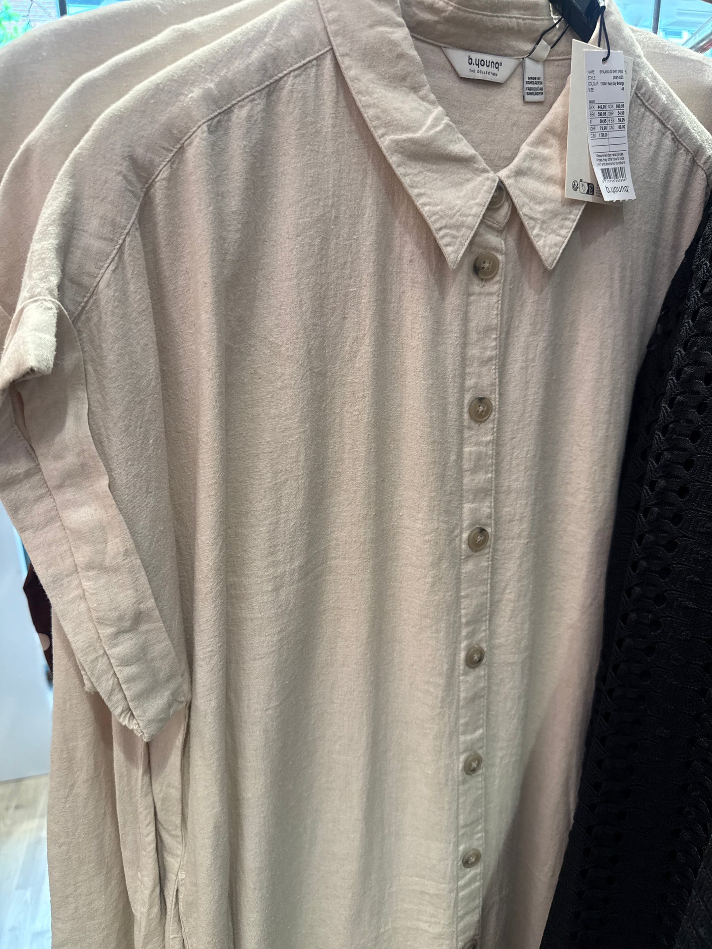 BYFALAKKA SS SHIRT DRESS-Rainy Day Melan