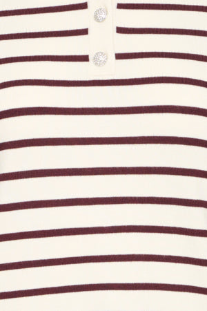 PZSARA Striped Polo Long Sleeve