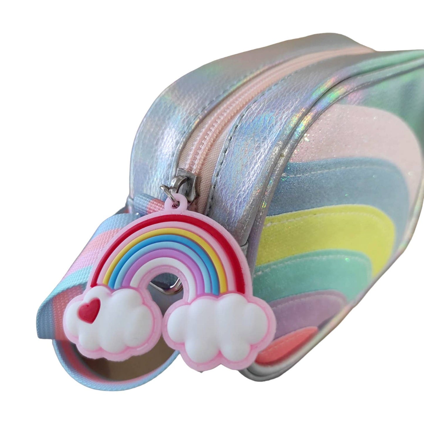 Rainbow børnetaske - Langt håndtag - Ribbet