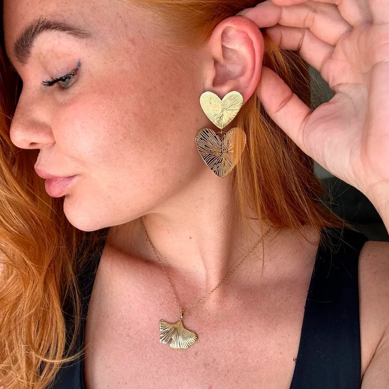 Luna Big Earrings - 18 karat guldbelagt