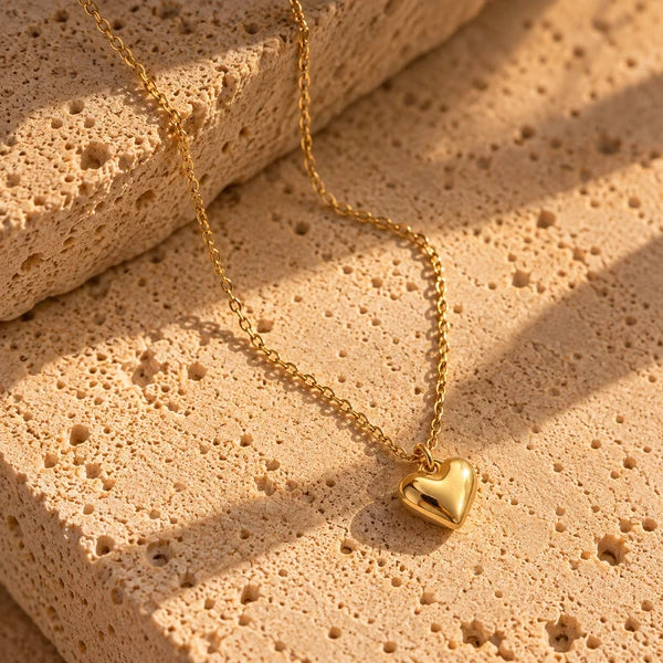 Love Heart Necklace 40cm - 18 karat guldbelagt