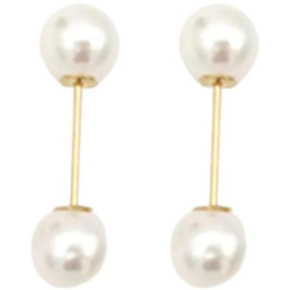 Wolff Jewelry: Pin - straight- white pearl - Gold Plated
