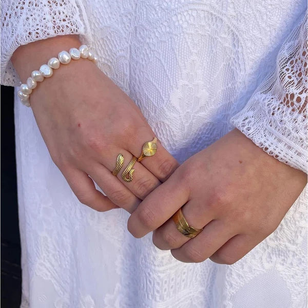 Sunny Mini Ring - 18 karat guldbelagt