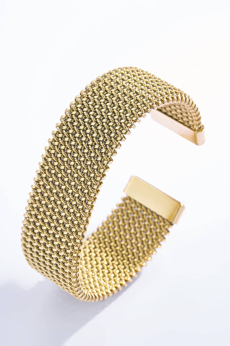 324AQ64 rustfrit stål struktureret armbånd
