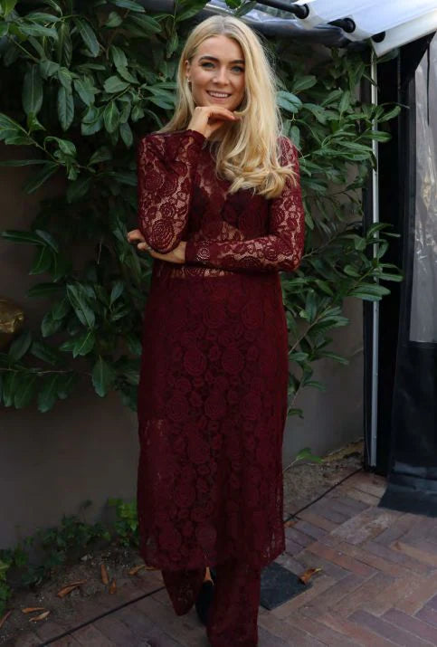 Lacy Ls Long Dress 22272