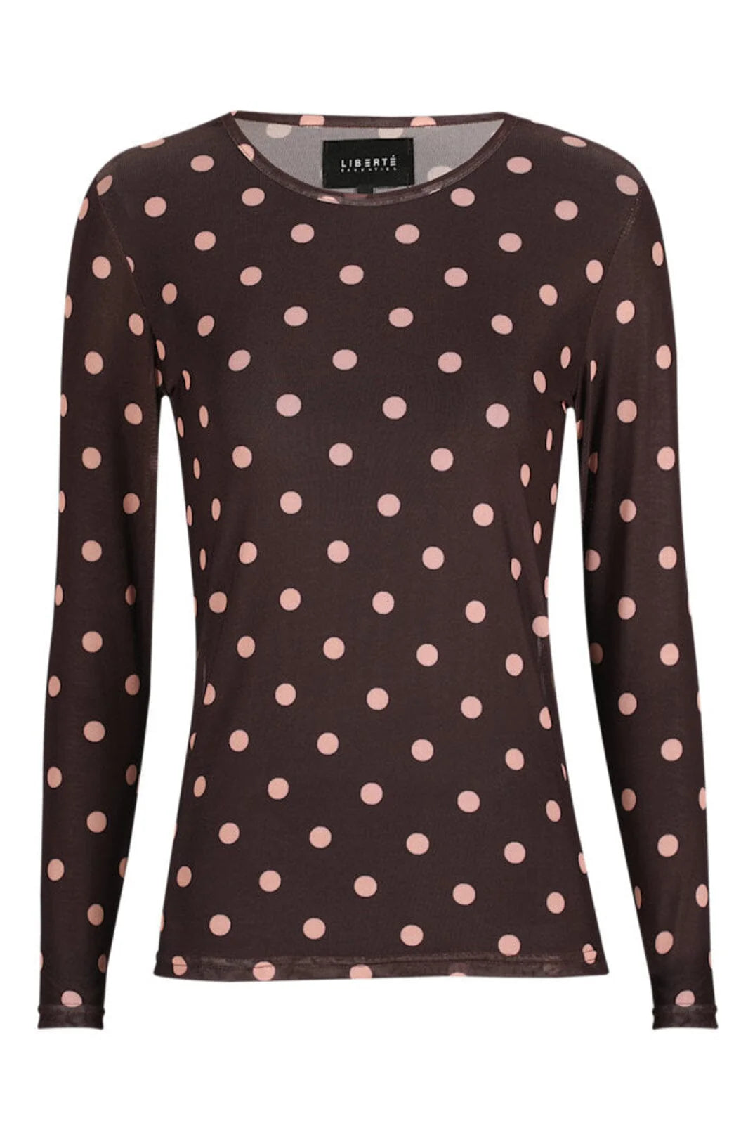 22065 mesh PLUM ROSE BIG DOT