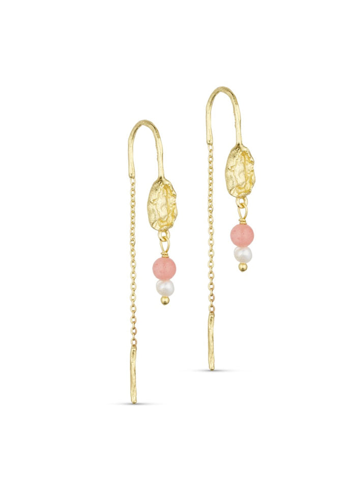 pure: JOSIE CHAIN EARRINGS W. GEMSTONES