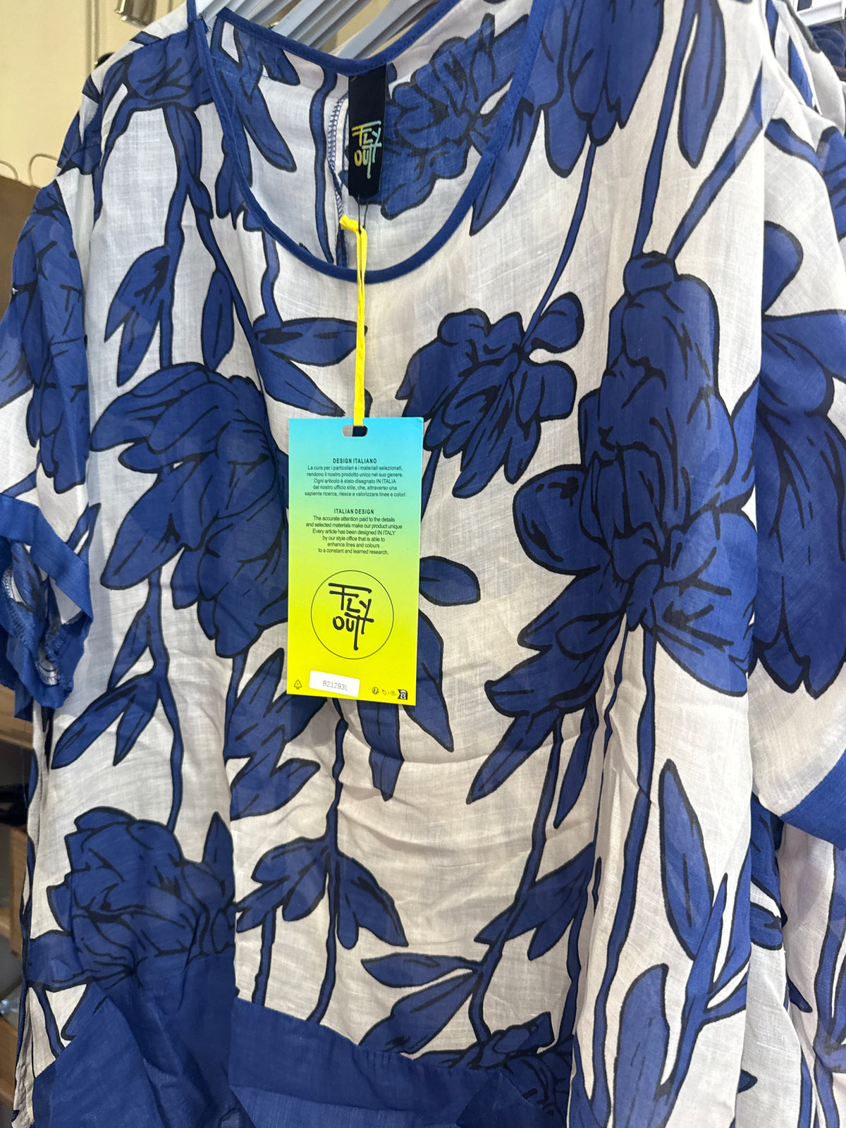 70% 2129-3 Bluse m/blomsterprint,bm 128