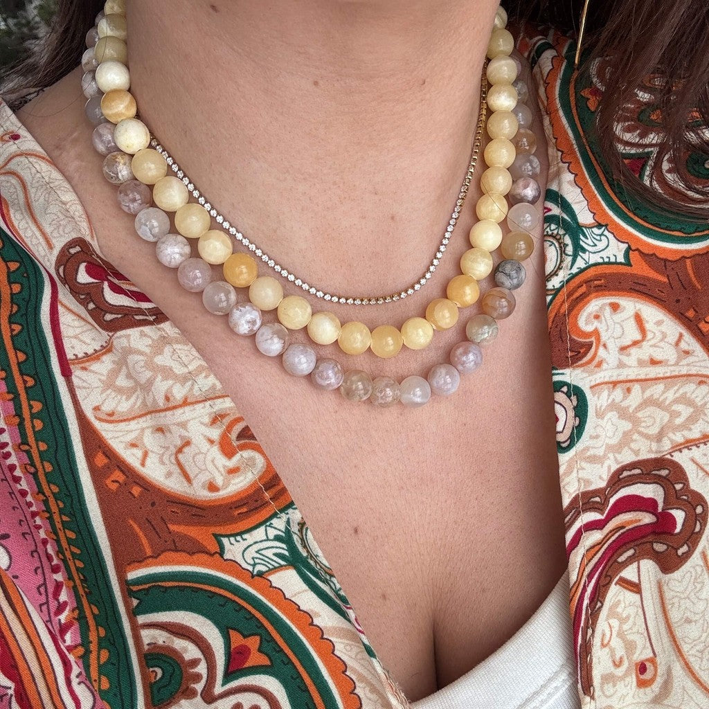 wolff jewlwry; Crystal Tennis Necklace
