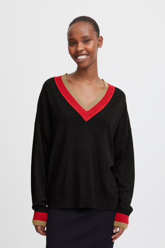 BYMMORLA LOOSE VNECK JUMPER