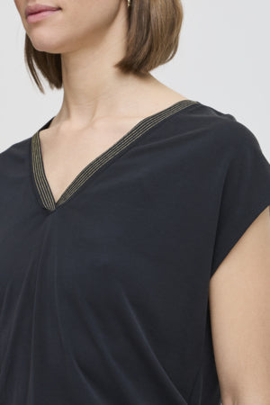 BYPERL DECO NECK TEE