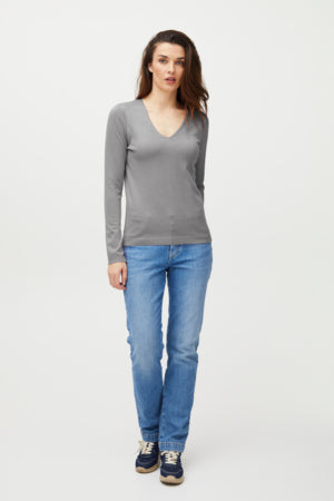 PZSARA LS Vneck Pullover str M