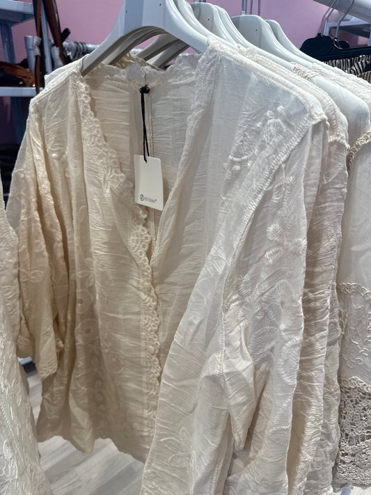 ZS48009 beige Bomuldsskjorte,bm126