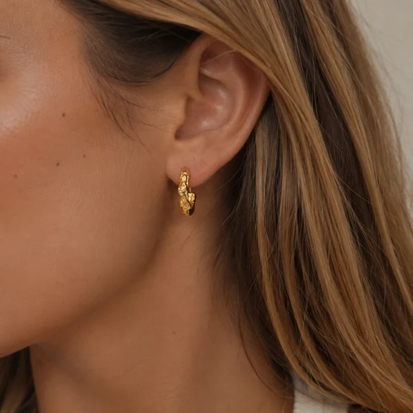 Bastic Mini Hoops - 18 karat guldbelagt