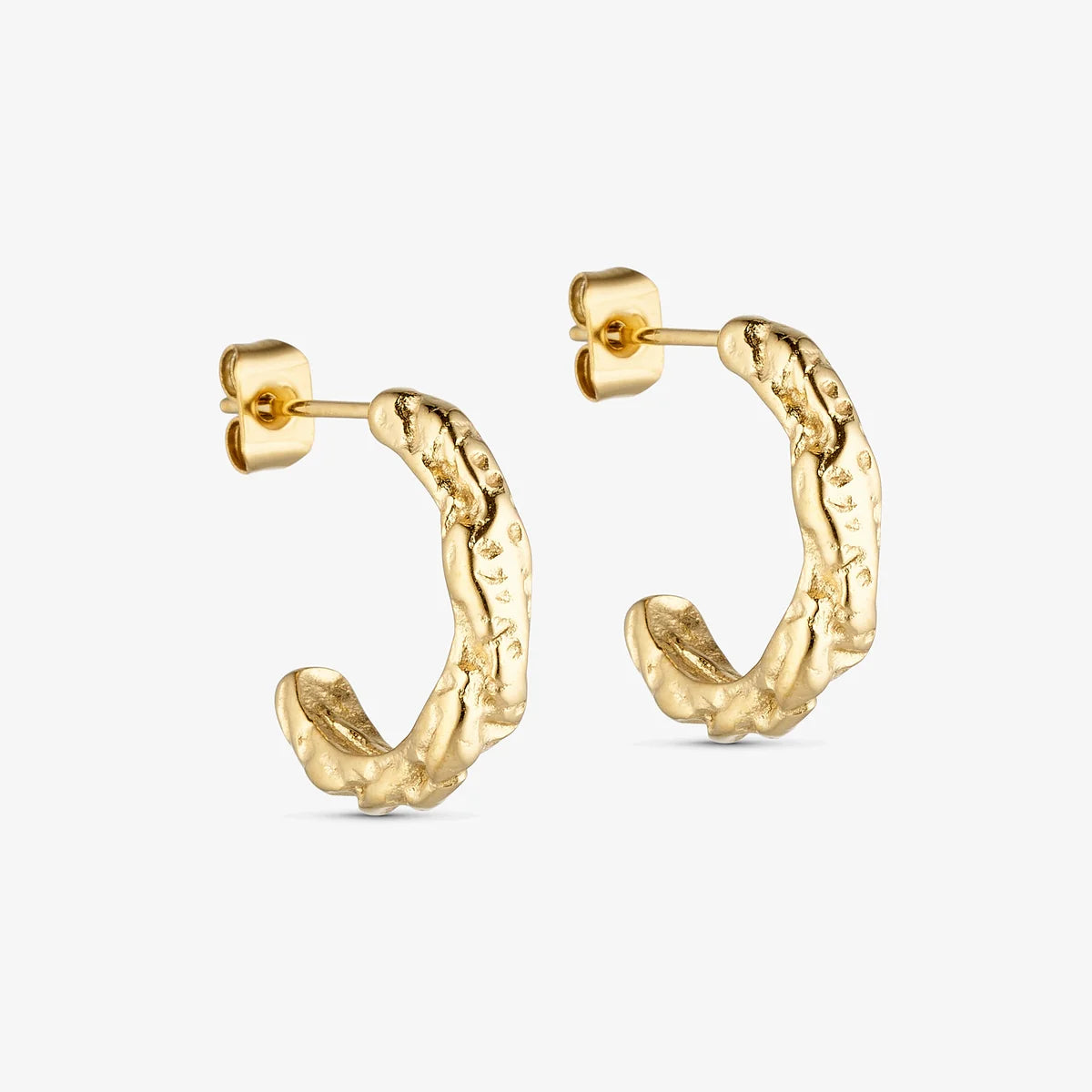 Bastic Mini Hoops - 18 karat guldbelagt