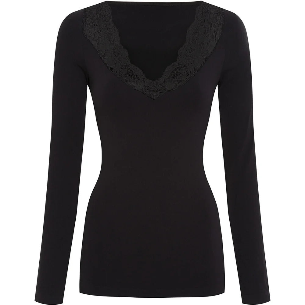 Belen v-lace Top LS