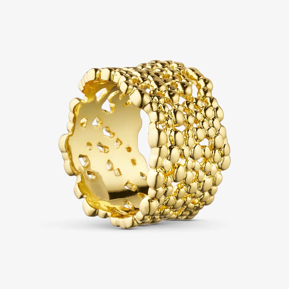 Big Boble Ring - 18 karat guldbelagt str 8/57