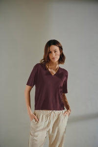 FQROSE-PULLOVER v neck