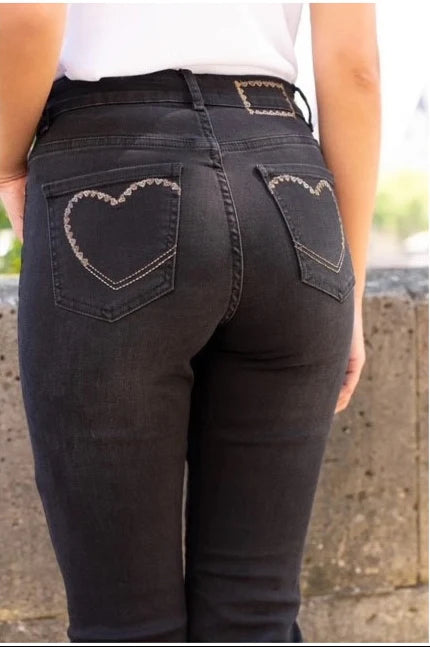 LECOCO 34814 HEART BUKSER DENIM WASHED
