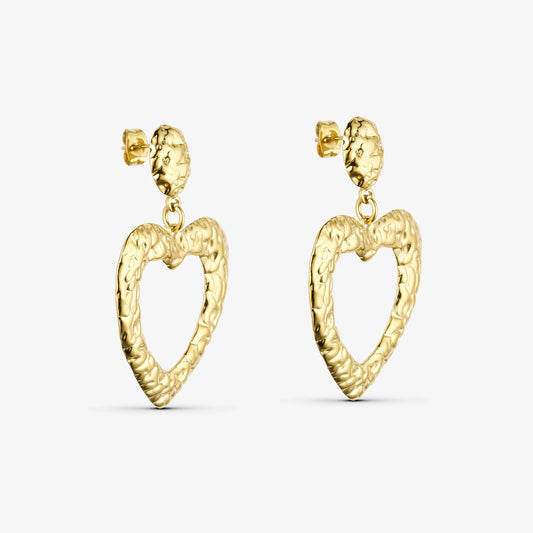 wolff jewlery:  Rustic Heart Hoops ()