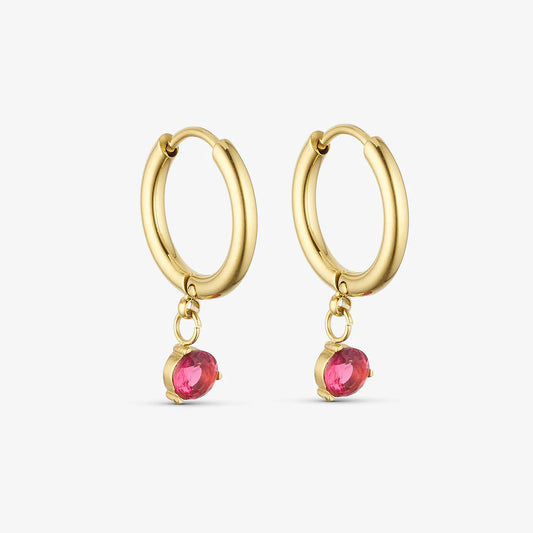 wolff jewlery: Color Love Stacy Hoops - 18 karat guldbelagt ()