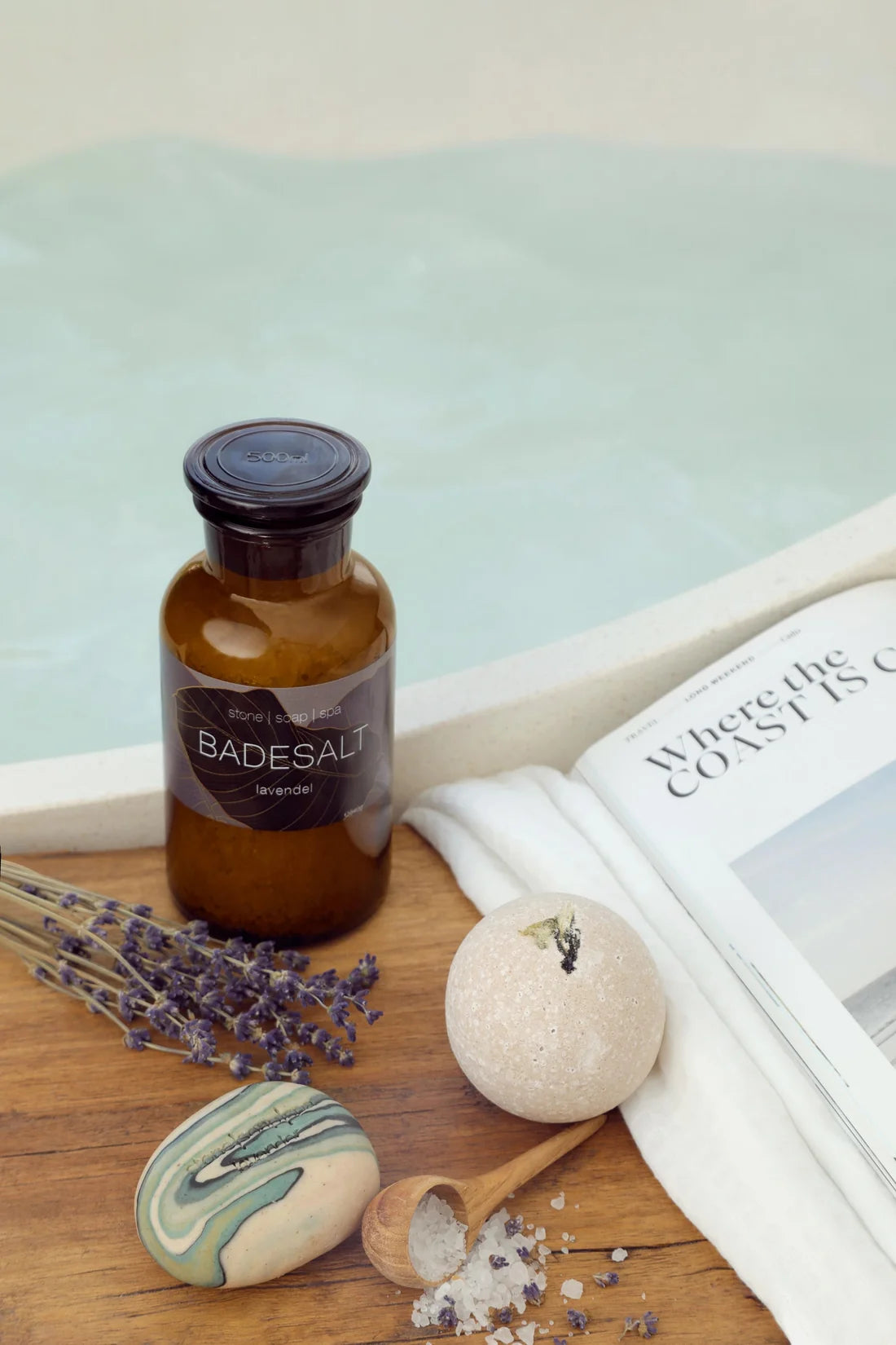 Stone soap Badebombe - Lavendel