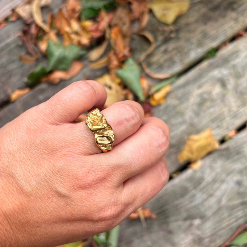 Bastic Ring - 18 karat guldbelagt