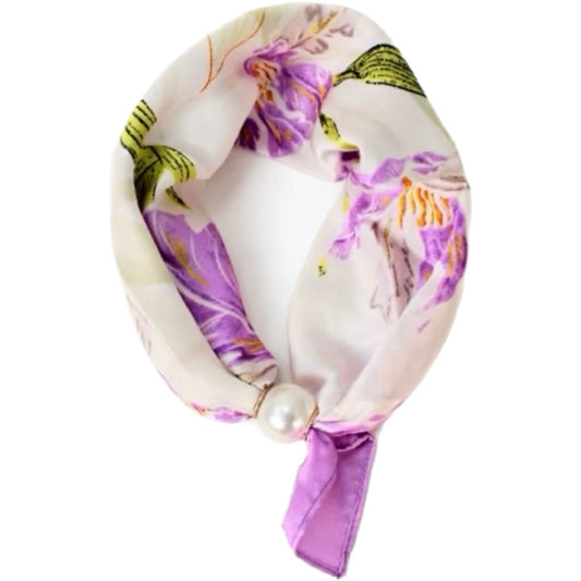 Chloe Scarf w. magnetic pearl lavendel