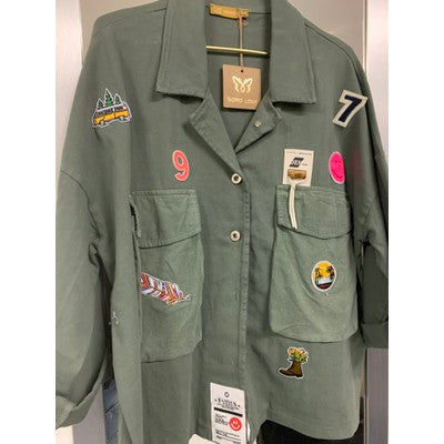 B1315 boho kanvas jakke