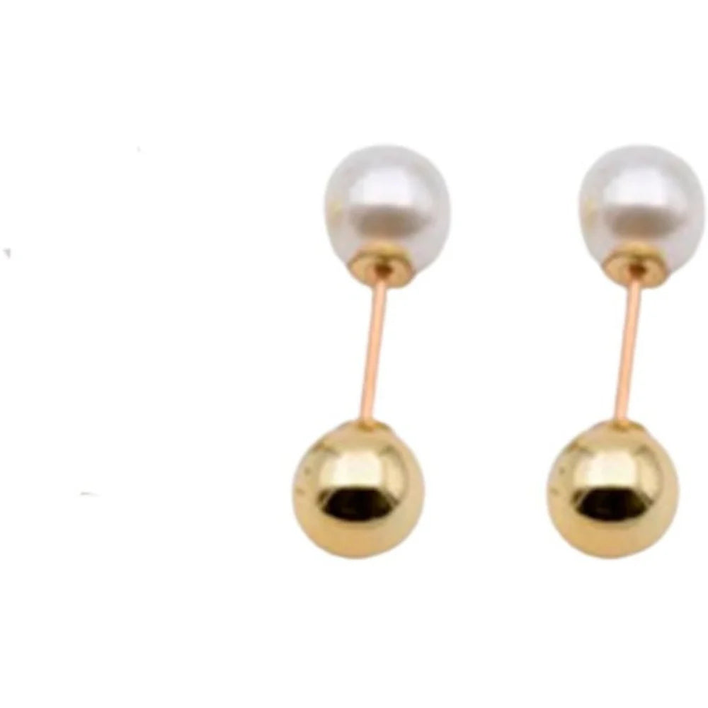 Wolff Jewelry: Pin - gold-white peal - Gold Plated