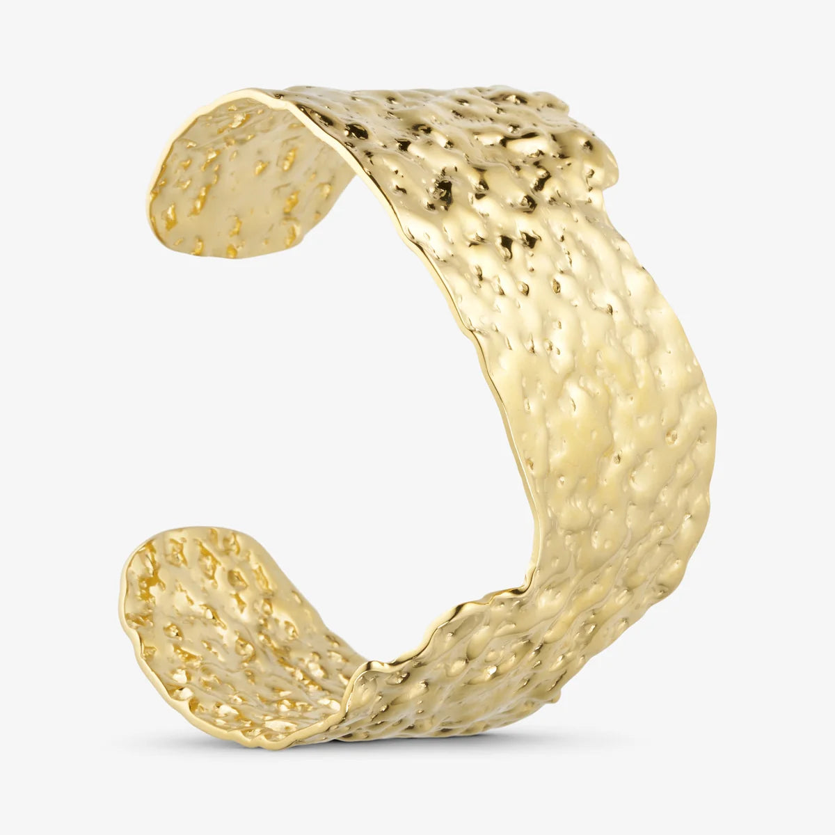 Rustic Big Bangle - 18 karat guldbelagt