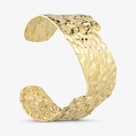 Rustic Big Bangle - 18 karat guldbelagt