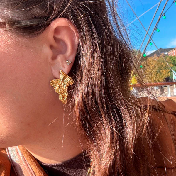 wolff jewlwry; Rustic Big Earring