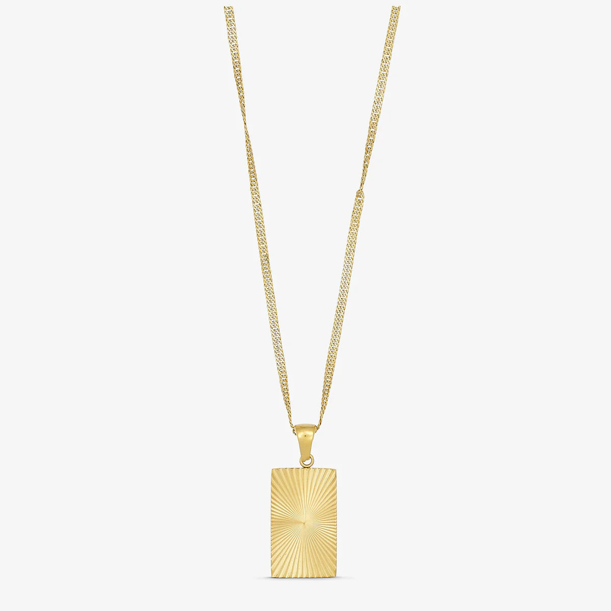 Sunny Square Necklace - 18 karat guldbelagt