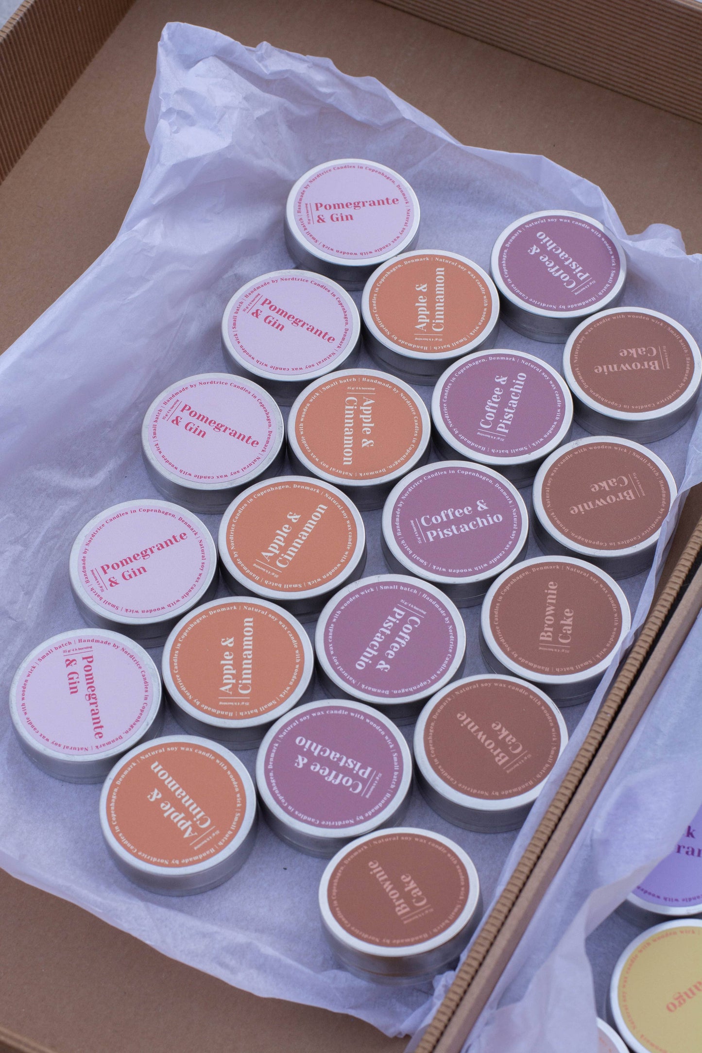 Mini duftende sojelys, gran