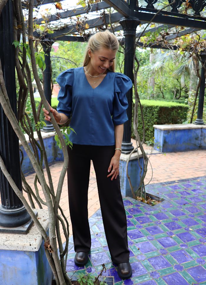 22371 HENNY WIDE PANTS brun