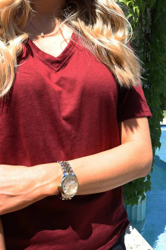 21675 ULLA-SS-VNECK-TSHIRT