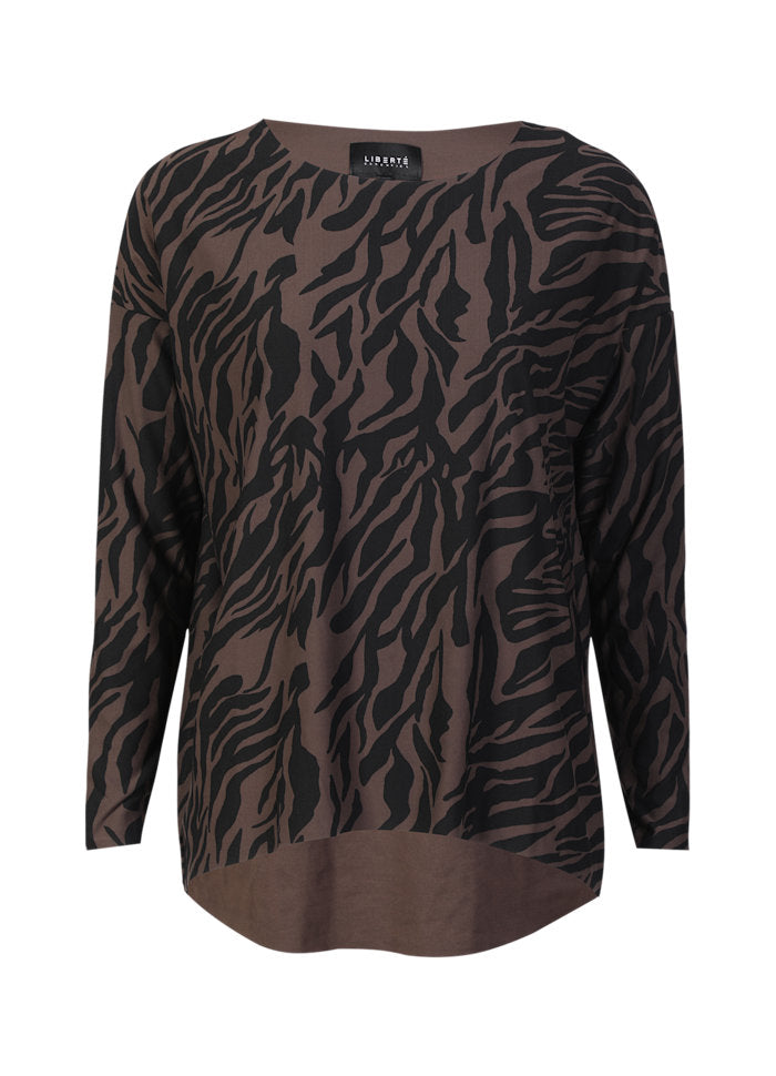 ALMA-LS-TOP DARK BROWN ZEBRA