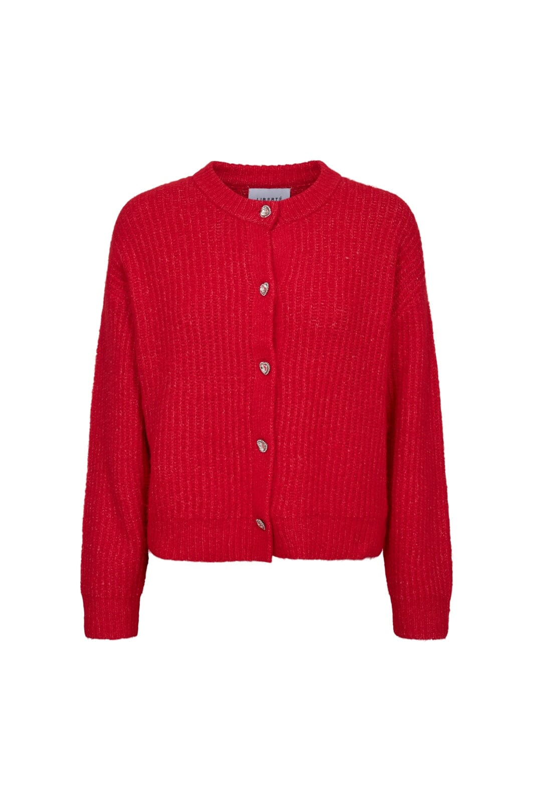 22260 Fro O-Neck Cardigan rød