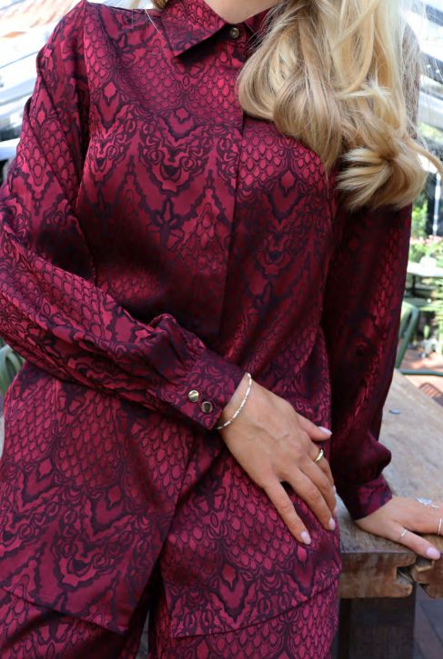 Lala Ls Shirt 21529 vinrød