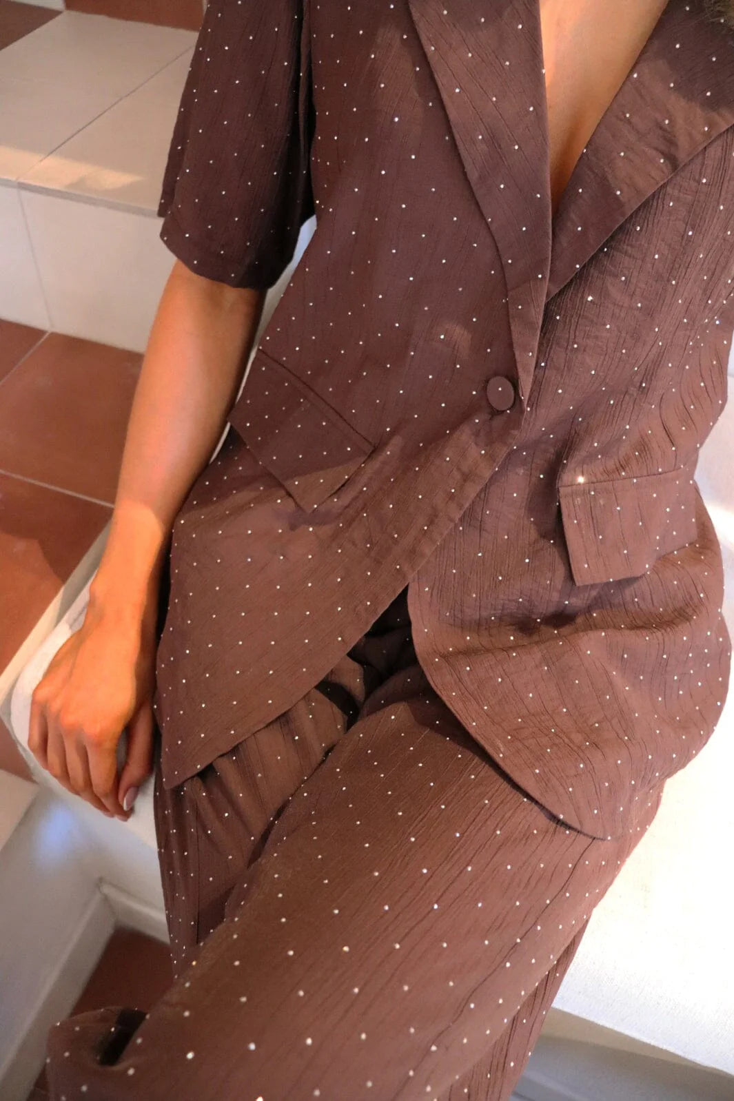 Simi Ss Shirt 22242 Farve: Choco Brown