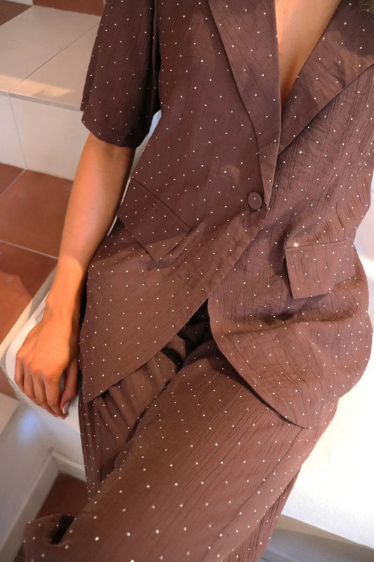 Simi Ss Shirt 22242 Farve: Choco Brown