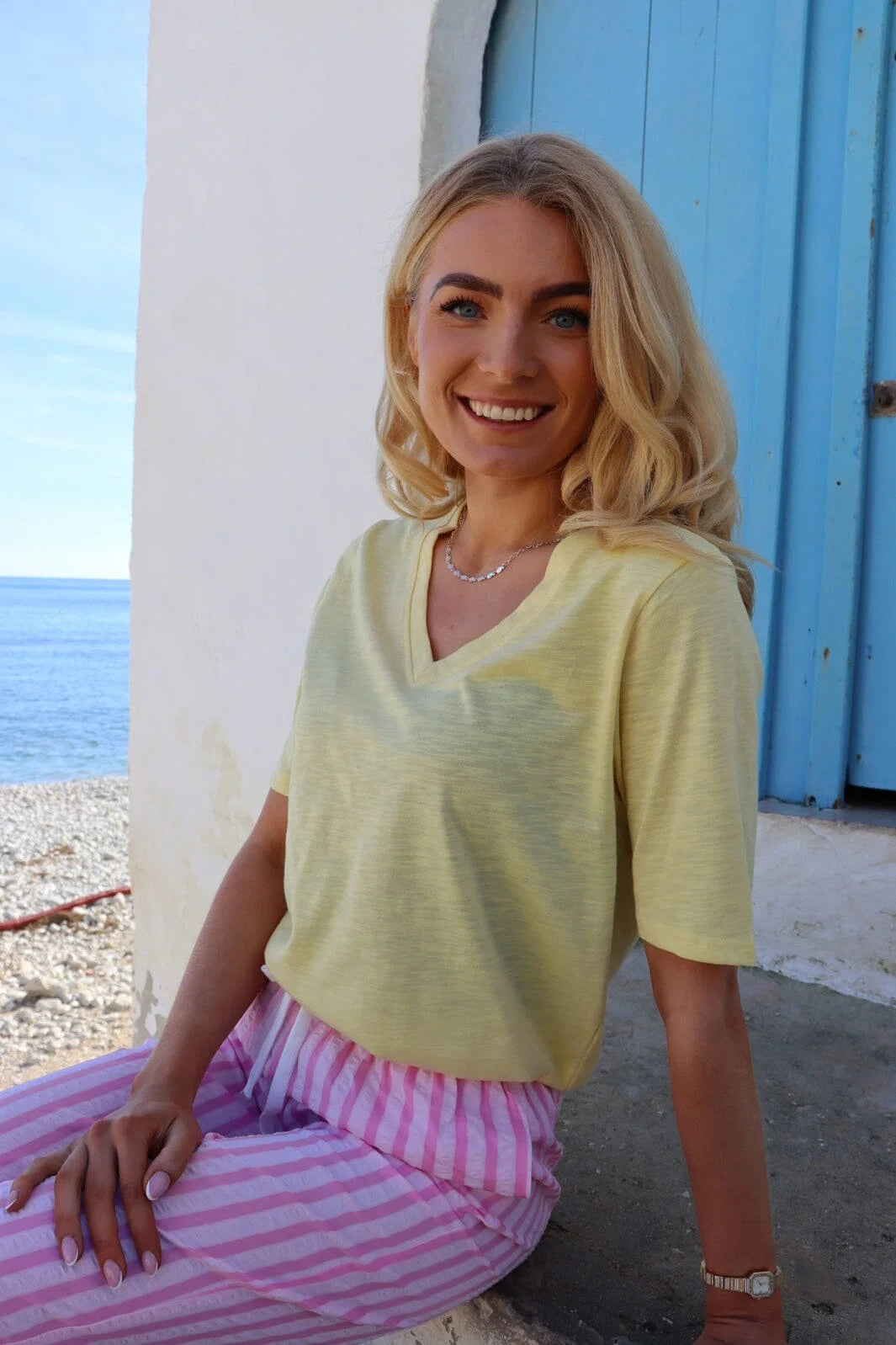 Ulla Ss Vneck Tshirt 21675