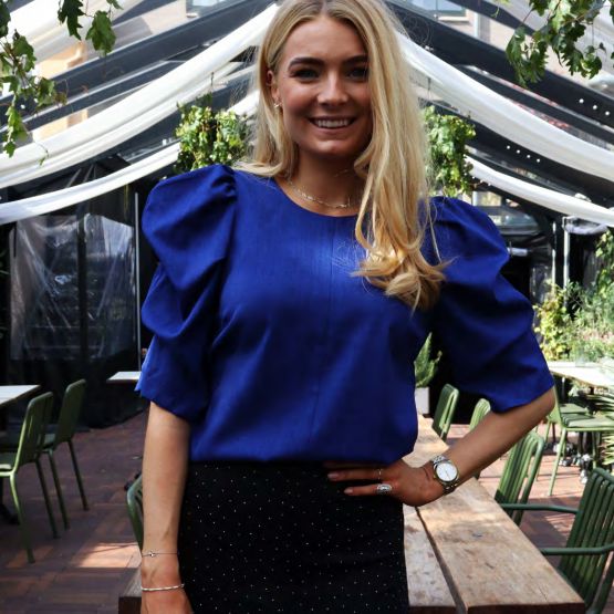 WINNIE BLOUSE 22140 ELECTRIC BLUE