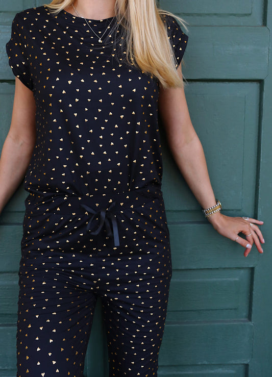 9500 Alma pants BLACK GOLD HEART