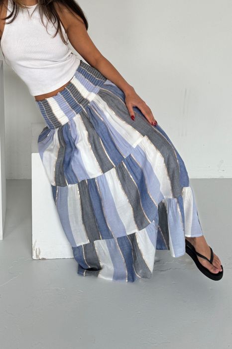 Majse skirt blue stripe