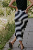 Everyday stripe Skirt - White/Black 76429